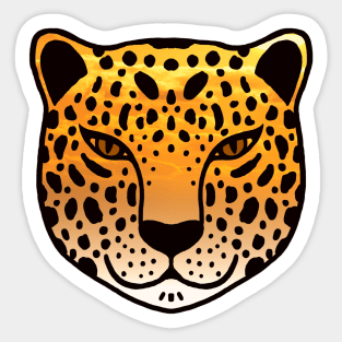 leopard face Sticker